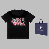 Back view of Louis Vuitton cotton t-shirt with logo-detail design