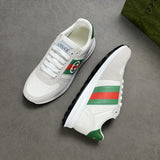 Gucci fresh white-and-black luxury sneakers view 5 breathable knit upper