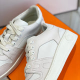 Hermès Grey Loafer Flats - Lifestyle Styling Shot