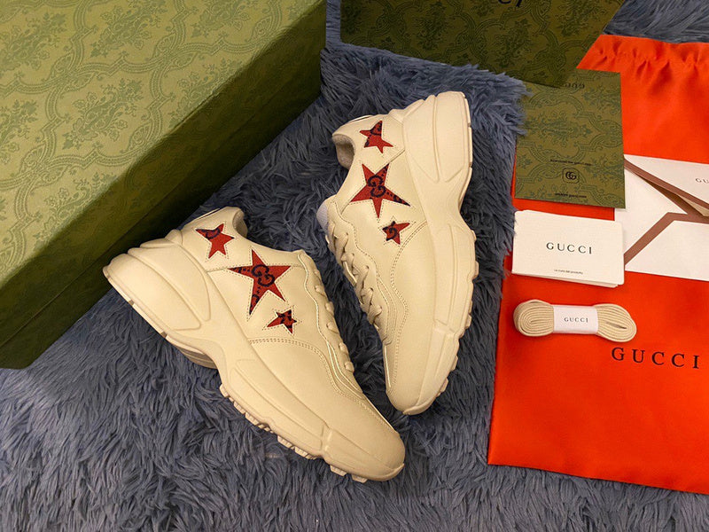 Gucci soft grey luxury sneakers view 8 padded collar comfort