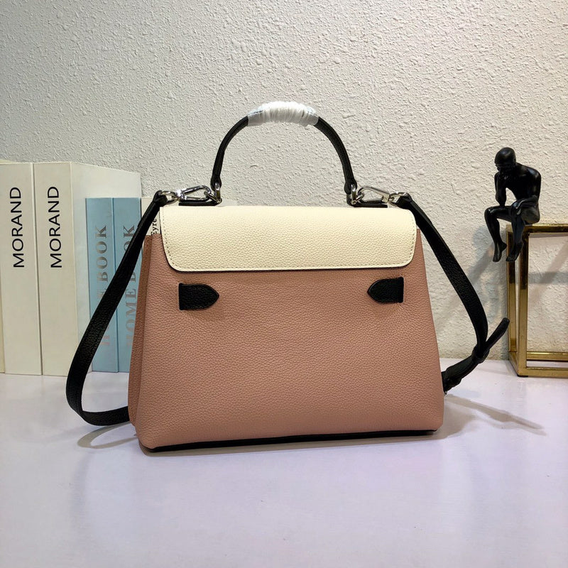 Interior view of structured signature women's handbag – women's statement bag