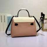 Interior view of structured signature women's handbag – women's statement bag