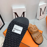 Hermès Grey Classic Ballet Flats - Back View