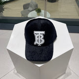 Close-up detail view of Burberry unisex cap