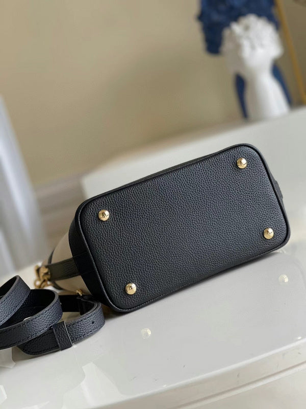 Back view of everyday-luxe modern women's handbag – women's luxury accessory