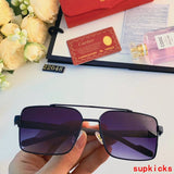 Close-up detail view of Cartier unisex sunglasses