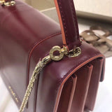 Statement Faux Leather Handbag - Polished Finish | Women's Fashion Handbag #1762 - back view (image 4) of designer-inspired handbag