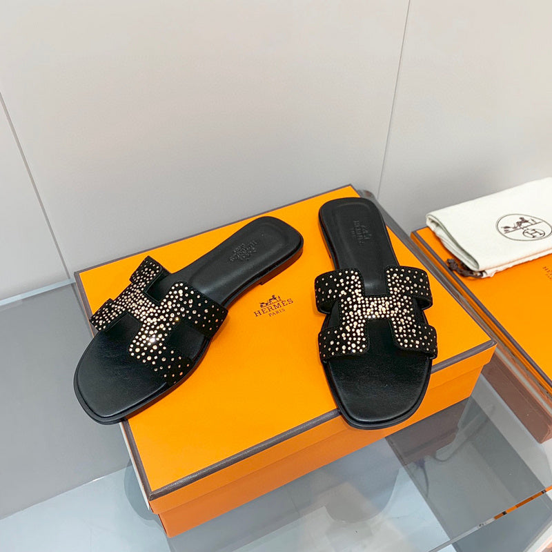 Hermes sandals Style 187 - angled studio shot