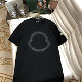 Back view of Moncler luxury clothing with monogram-inspired silhouette