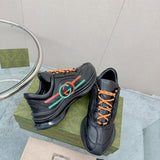 Gucci all-black luxury sneakers view 4 heritage-inspired look