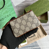 Close-up detail of poised bag design