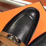 Hermès White Chunky Platform Sneakers - Side Profile View