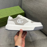 Gucci Fashion sneakers in stone beige padded collar comfort front view