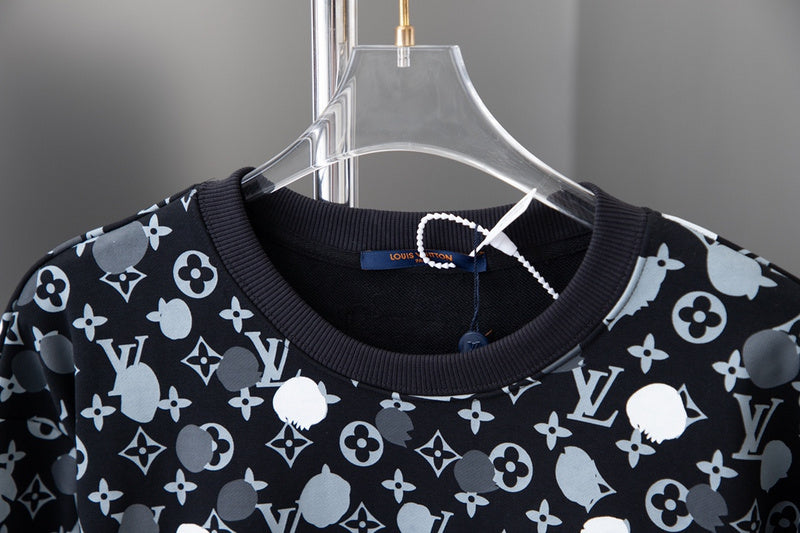 Close-up detail shot of Louis Vuitton luxury clothing with streetwear-inspired cut