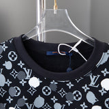Close-up detail shot of Louis Vuitton luxury clothing with streetwear-inspired cut