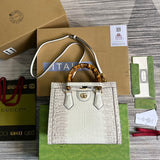 Side profile of structured statement women's handbag – women's luxury handbag
