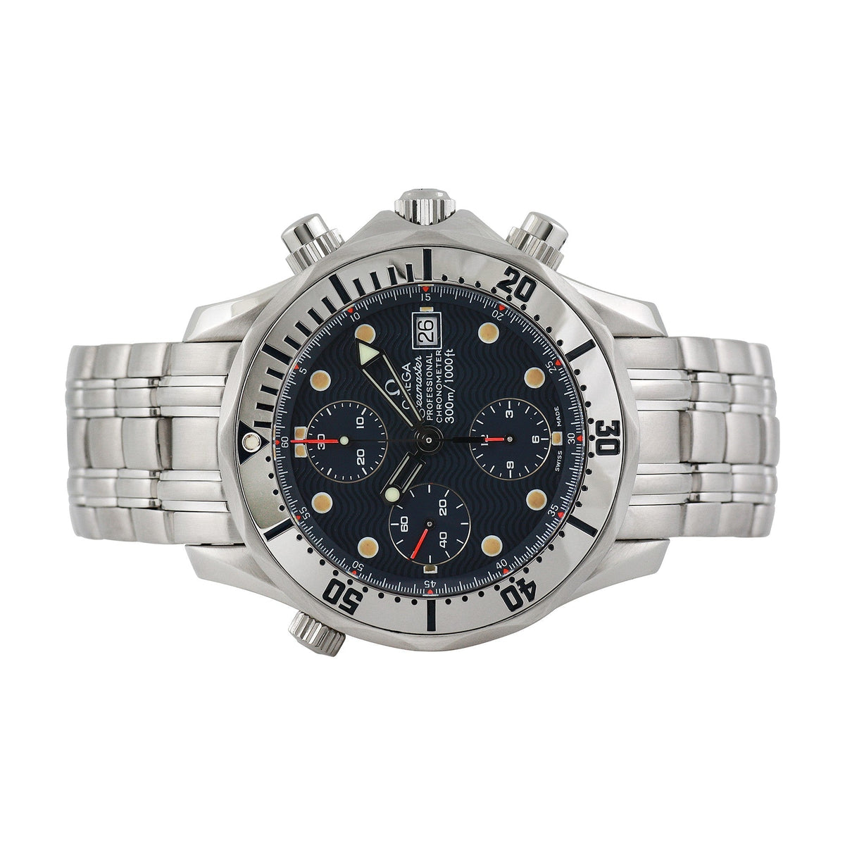 Front view of Omega men's watch