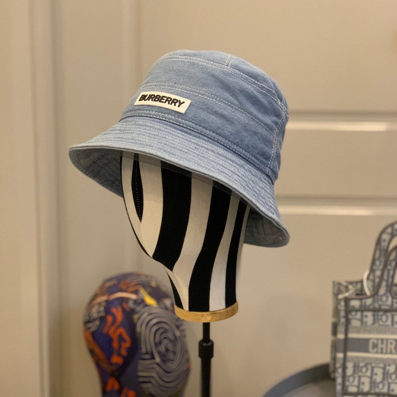 Close-up detail view of Burberry unisex cap