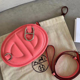Side view of poised structured handbag