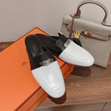 Hermes shoes Style 308 - back heel detail (alternate angle)
