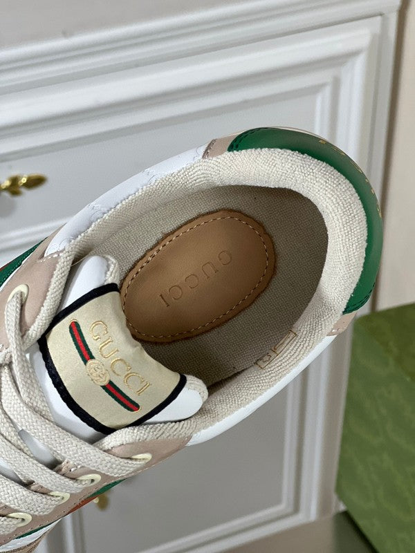 Gucci sneakers detailed view showing premium designer craftsmanship