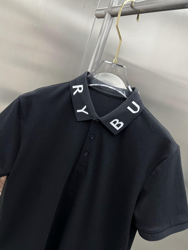 Close-up of Burberry t-shirt craftsmanship