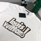 Side profile of Louis Vuitton cotton t-shirt with monogram-inspired silhouette