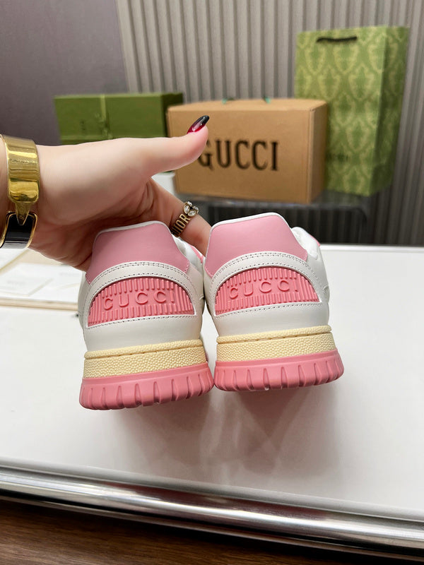 Side profile of Gucci all-black sneakers heritage-inspired look