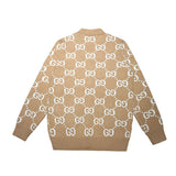 Side profile of Gucci luxury clothing with monogram-inspired silhouette