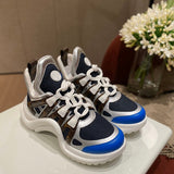 Louis Vuitton Burgundy Low-Top Sneakers - Angled View