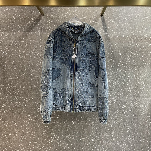 Full styled look of Louis Vuitton luxury clothing with monogram-inspired silhouette