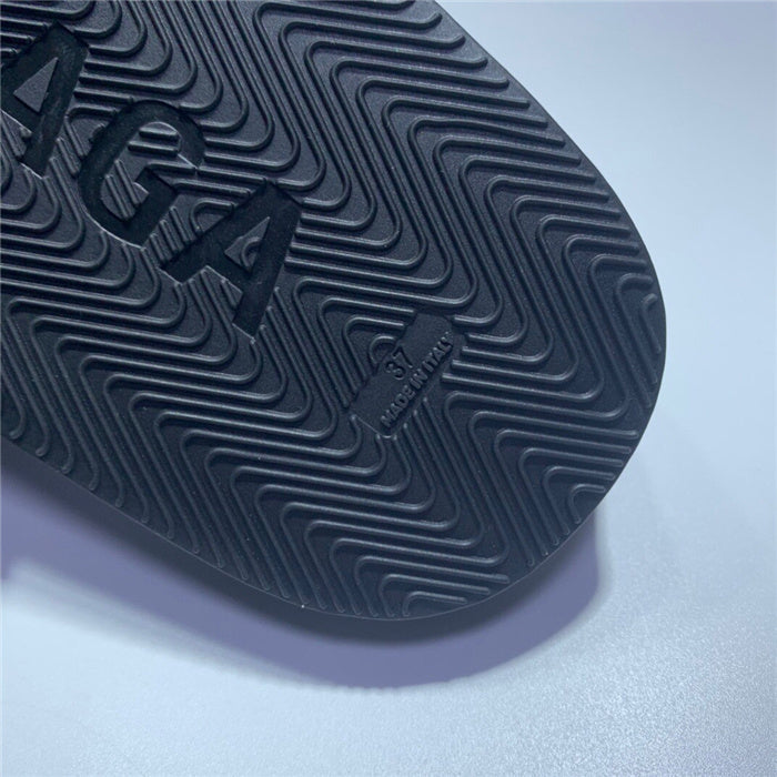 Balenciaga Chocolate Brown Platform Sandals - Close-Up Texture View
