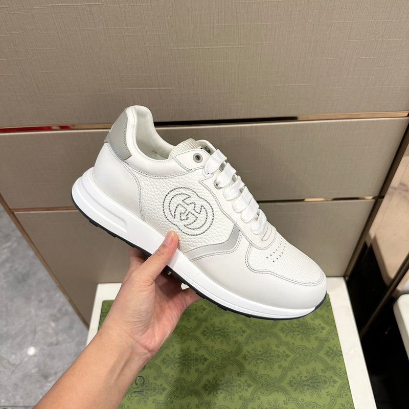 Gucci neutral cream luxury sneakers view 8 minimalist modern build