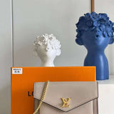 Front view of elevated sleek women's handbag – women's luxury accessory