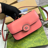 Front view of statement polished women's handbag – women's everyday handbag