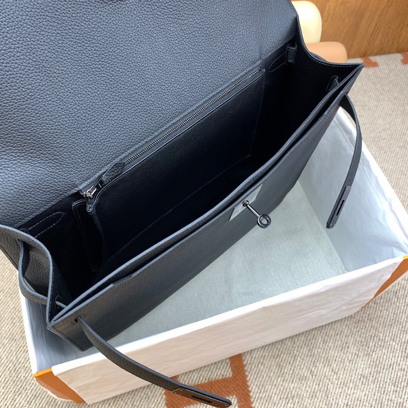 Side view of statement structured handbag