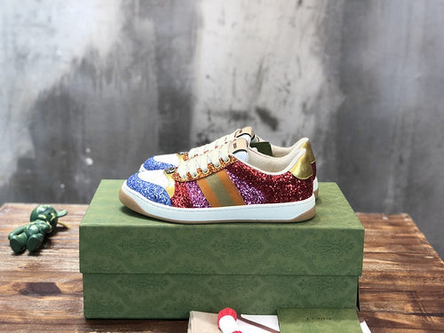Gucci bold contrast luxury sneakers view 11 signature lace-up style