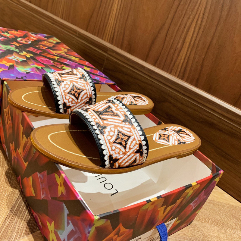 Close-up of Louis Vuitton shoes craftsmanship