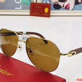 Close-up detail view of Cartier unisex sunglasses