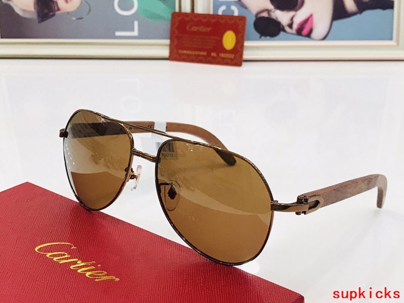 Angled view of Cartier unisex sunglasses