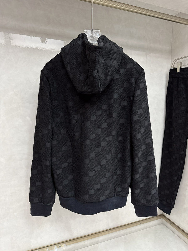 Flat lay presentation of Louis Vuitton luxury clothing with everyday silhouette
