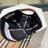 Close-up detail view of Burberry unisex cap