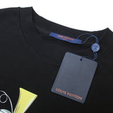 Flat lay presentation of Louis Vuitton luxury clothing with contemporary cut