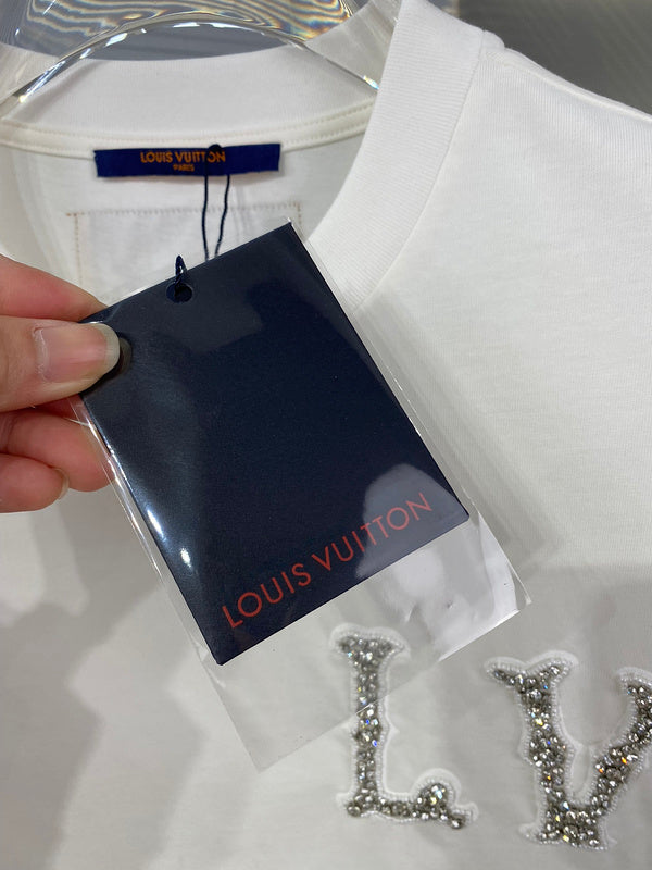 Back view of Louis Vuitton cotton t-shirt with streetwear-inspired cut