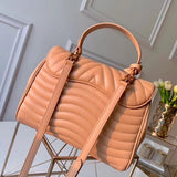 Close-up detail of refined signature women's handbag – women's statement bag