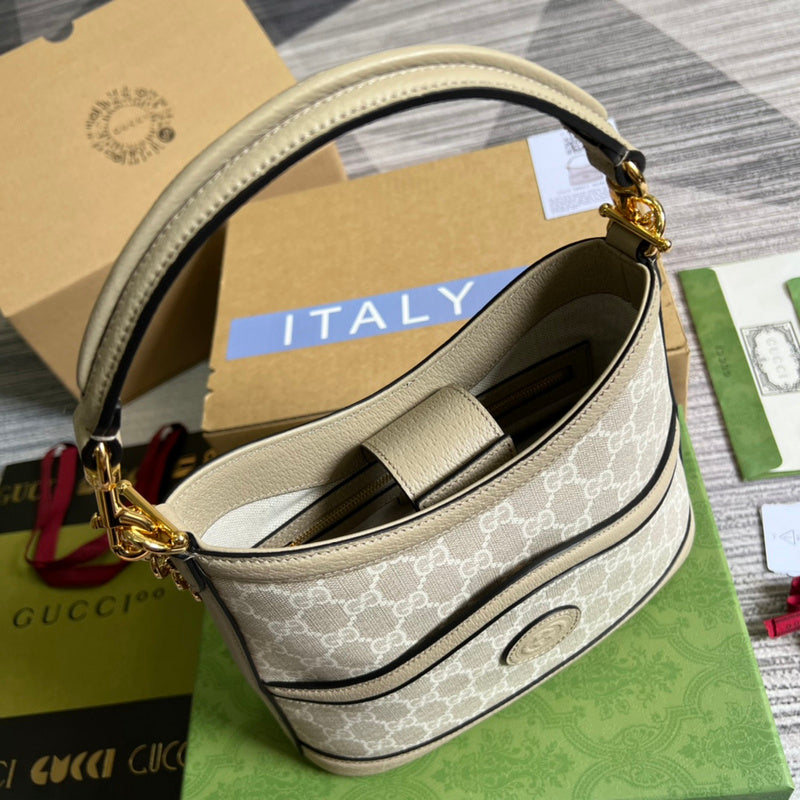 Top view of signature refined women's handbag – women's luxury handbag