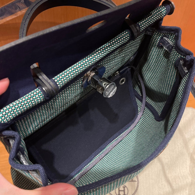 Side view of statement structured handbag