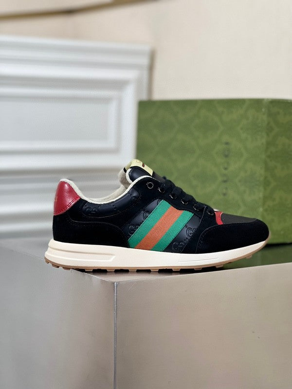 Gucci classic monochrome luxury sneakers view 7 heritage-inspired look