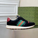 Gucci classic monochrome luxury sneakers view 7 heritage-inspired look