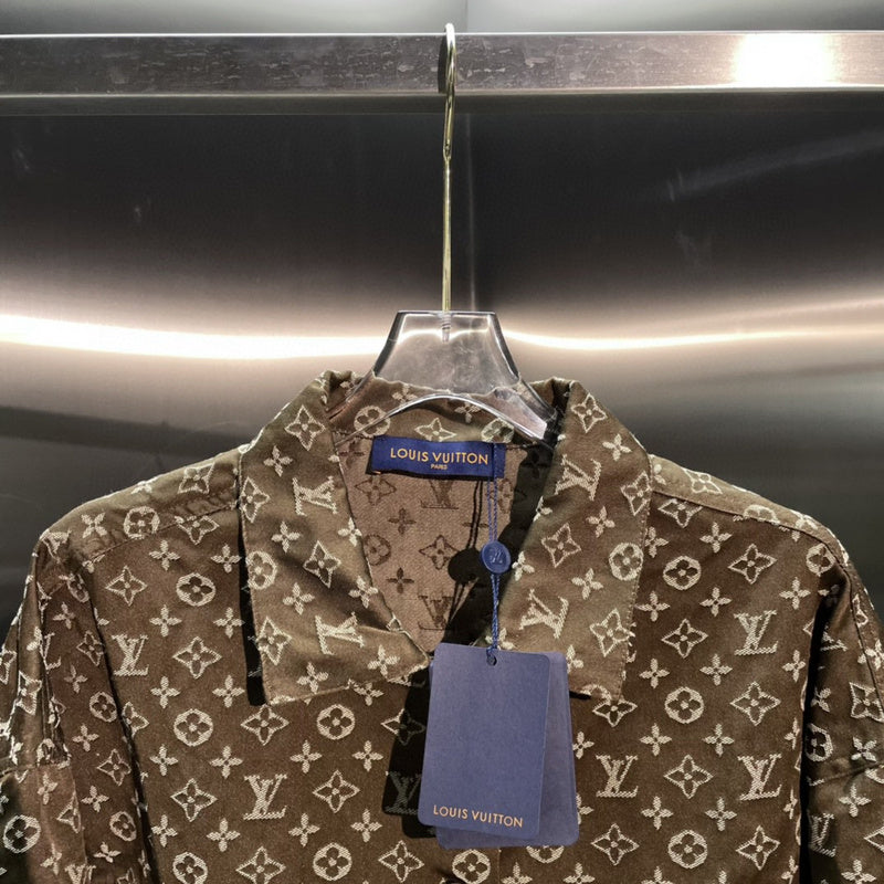 Back view of Louis Vuitton luxury clothing with streetwear-inspired cut